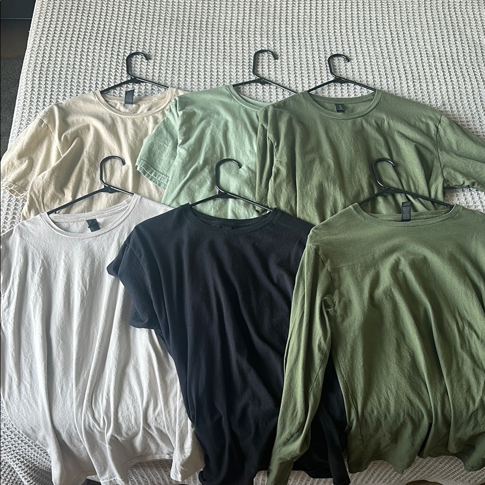 Gildan Cotton T Shirts, Lot of 6